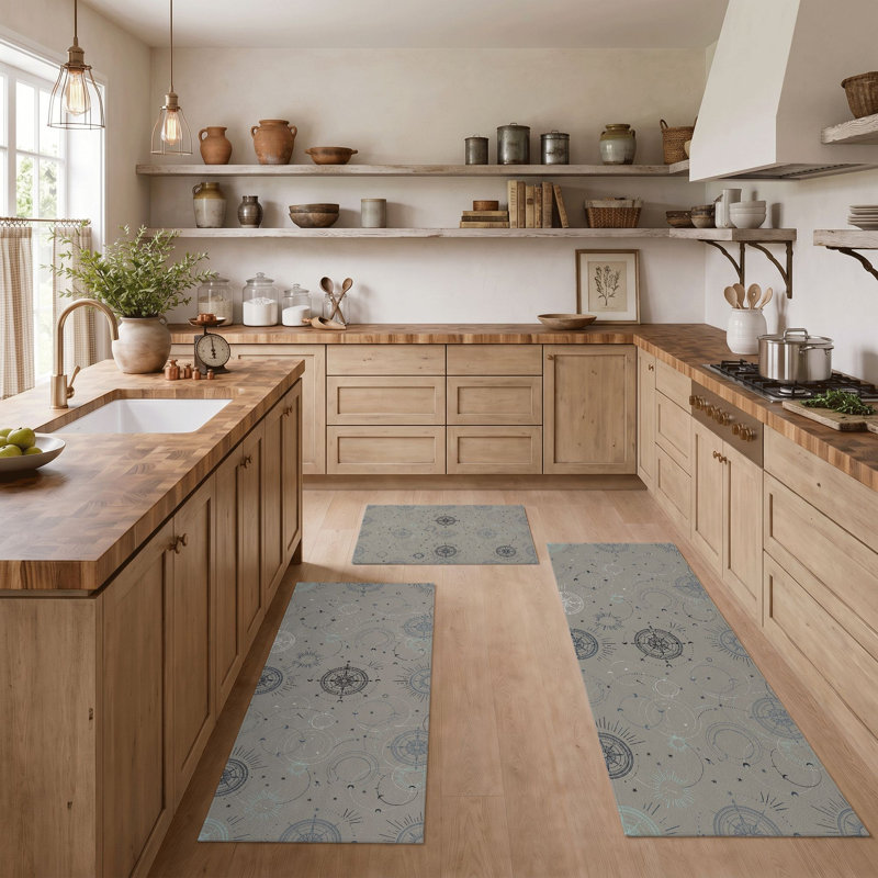 Tapis de cuisine géométriques lavables antidérapants
