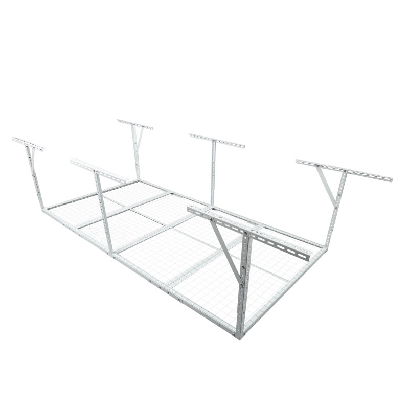 Support de rangement de garage suspendu, système d'organisation réglable, supports de rangement de plafond en métal robustes