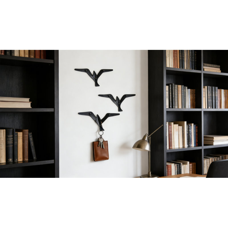 Portemanteaux mural Flying Style, Noir