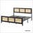 Bed Frame with Headboard, Bohemian Platform Bed Frame with Strong Metal Slats Support, No Box Spring Needed, Noise-Free Design-1430768398-1430768402