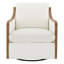 Fauteuil d'appoint pivotant en cuir Grayton-1693391114