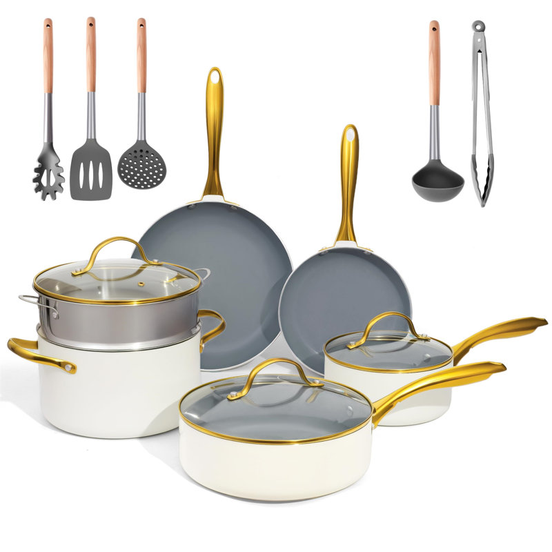 11 - Piece Non-Stick Ceramic Cookware Set