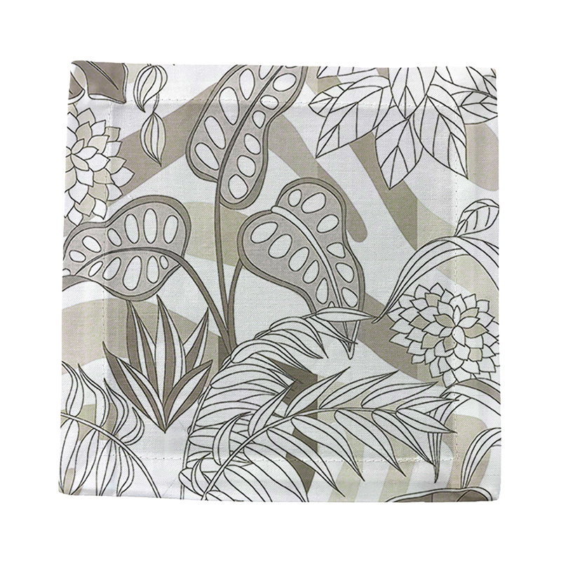 Sabi Jungle Hemstitch Cocktail 6" Linen/Cotton Napkin, Neutral