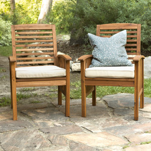 Tournesol Acacia Patio Dining Armchair with Cushion