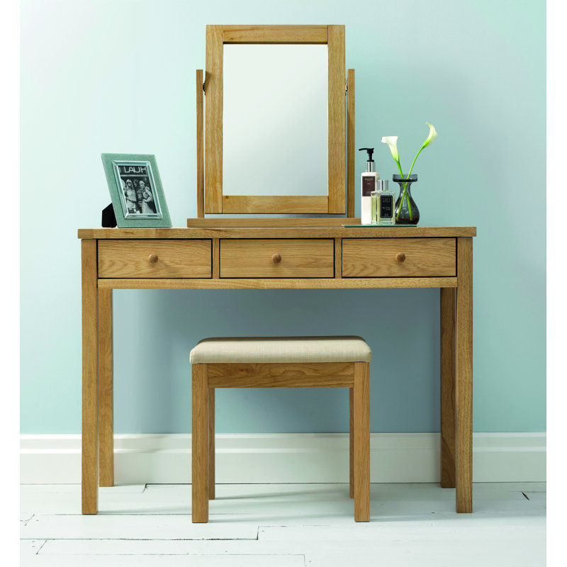 Cillian Flat Mirror, Light Oak