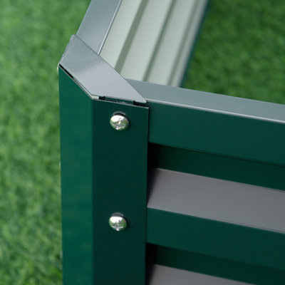 Raised Metal Garden Bed, 4' X 1', For Growing Greenery - , Coating, Stable