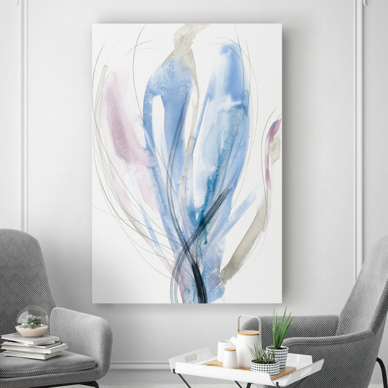 «Azure Vortex II», reproduction d'art sur toile, H 12 po x l 8 po x P 1 po, Toile tendue