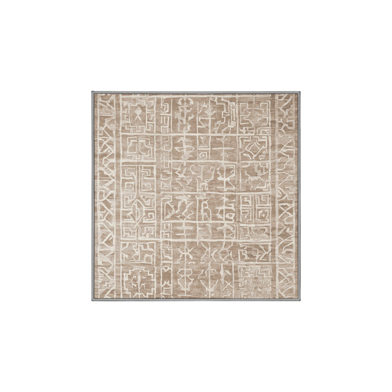 Silky Soft Plush Gray Area Rug, Square 8'