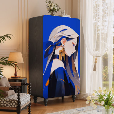 Simple and modern solid wood wardrobe