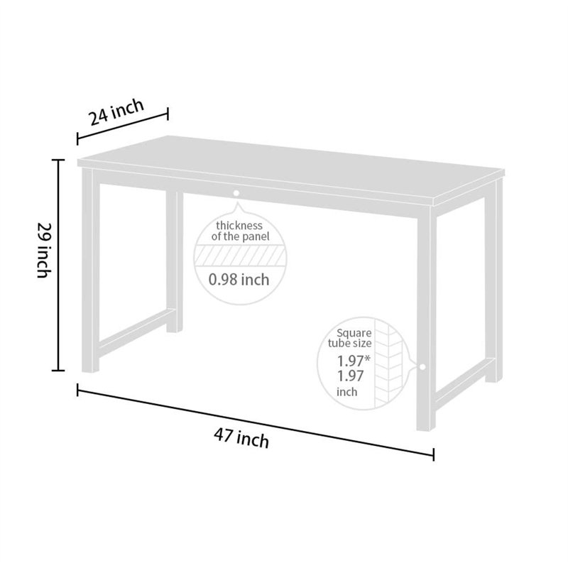 Accent rectangulaire, Naturel, H 29,09 po x l 47,2 po x P 23,58 po