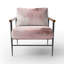 Chaise d'appoint rembourrée rose délicate Marble IV-369701887