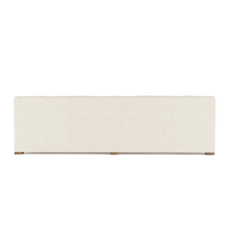 Canapé Crosby, Lin à tissage carré albâtre, H 32,5 po x l 120 po x P 38 po, Ébène