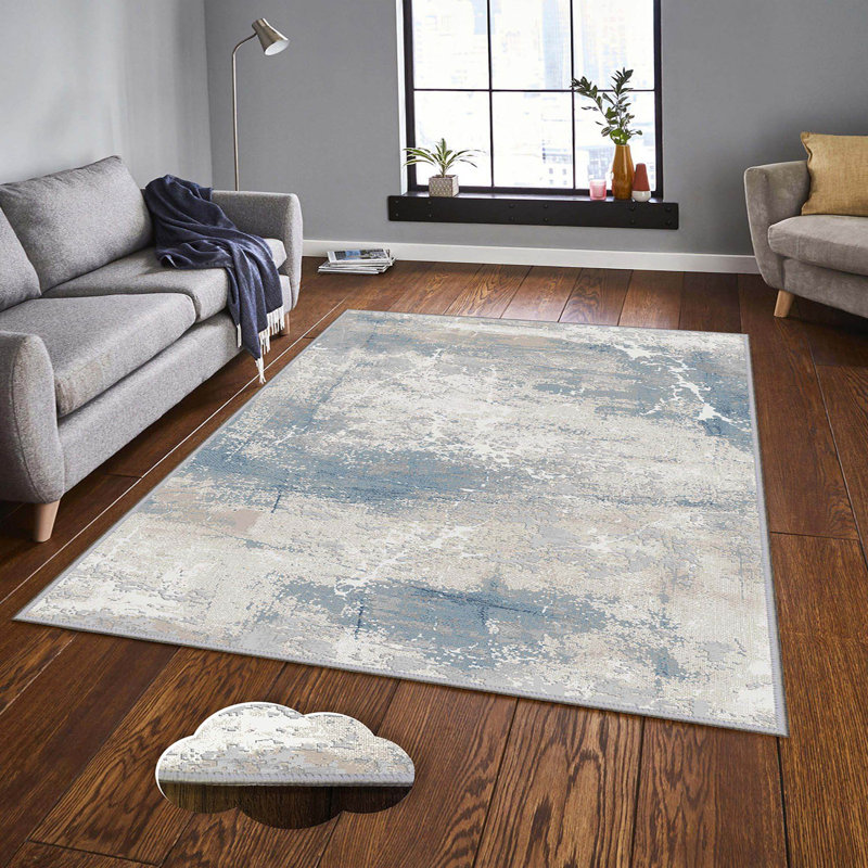 Luxurious 3D Printed Area Carpet, 5.9 x 9.2 Feet | 1% Polyester, .3 in Pile Height, 65 g/m² | Antibacterial & Non-Slip Underside, Machine Washable for Easy Care | Perfect for Living Room, Bedroom, or Office Décor