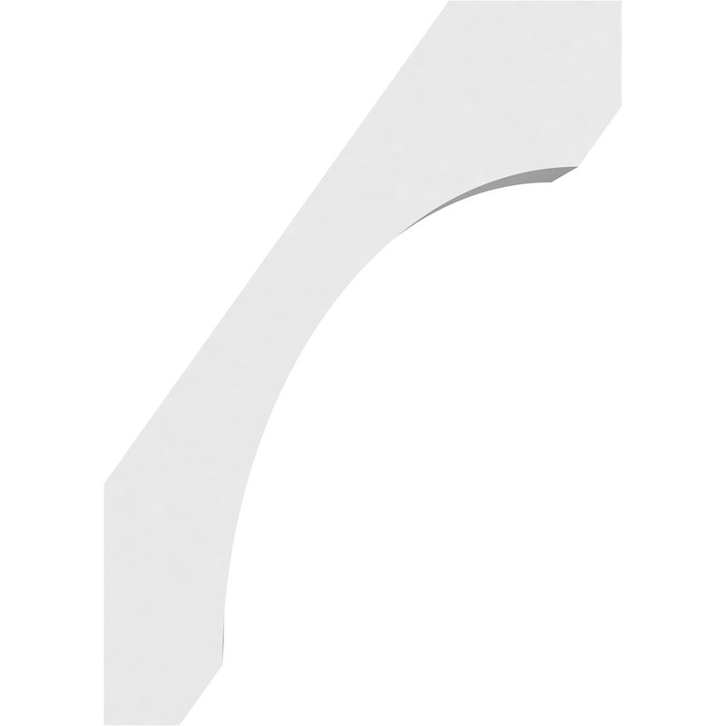 Attelle de genou standard en PVC de qualité architecturale, H 14 po x l 5 po x P 10 po