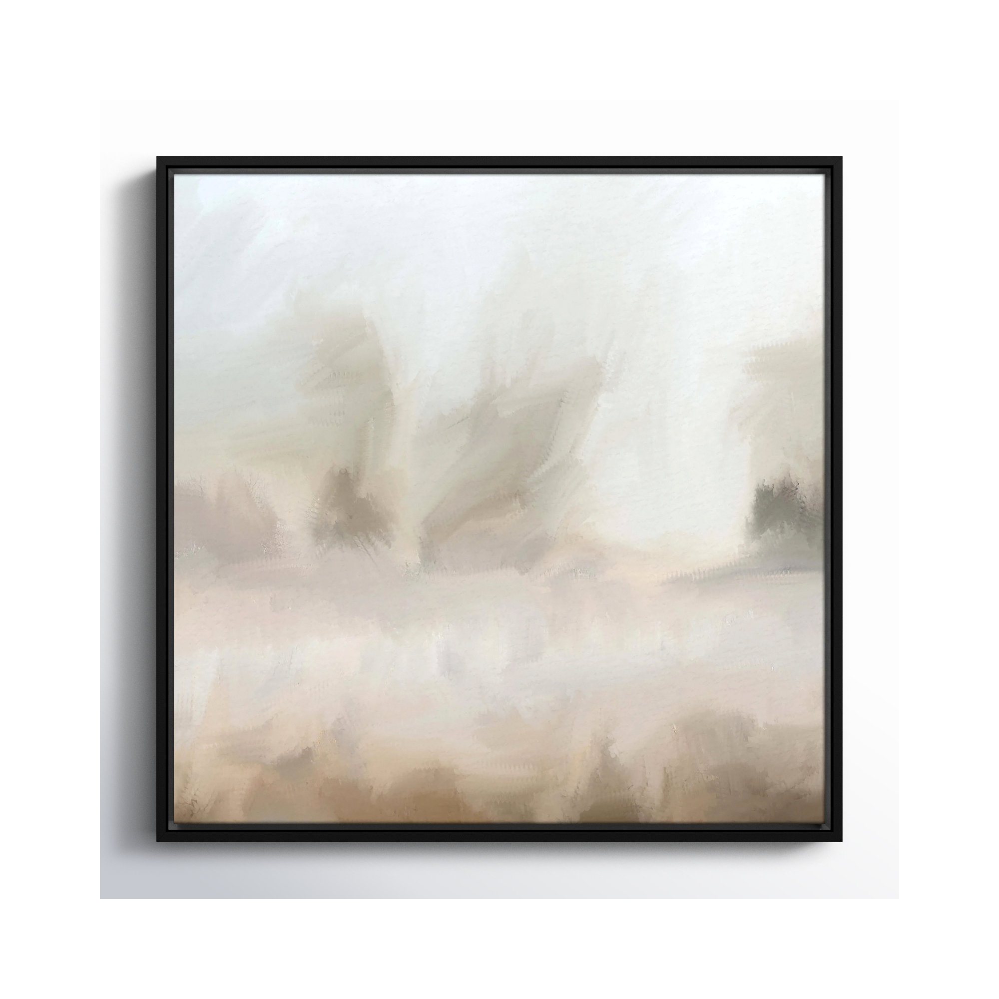 Mirage - Floater Frame Canvas, 25.5" W x 25.5" H, Black