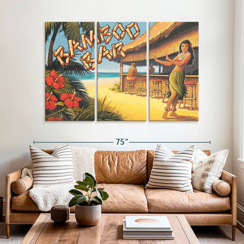Gillard Bamboo Bar Hawaii, 42" H x 65" W