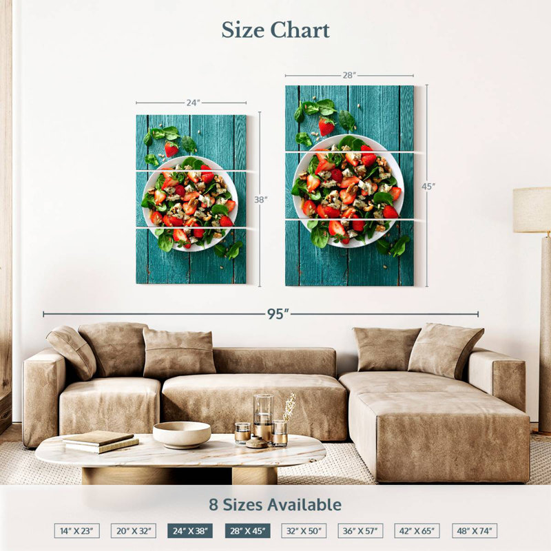Yarlin Fresh Strawberry Salad, 45" H x 28" W