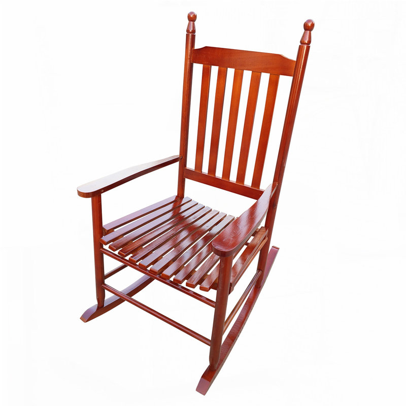 Chaises berçantes d'extérieur pour patio, Brun