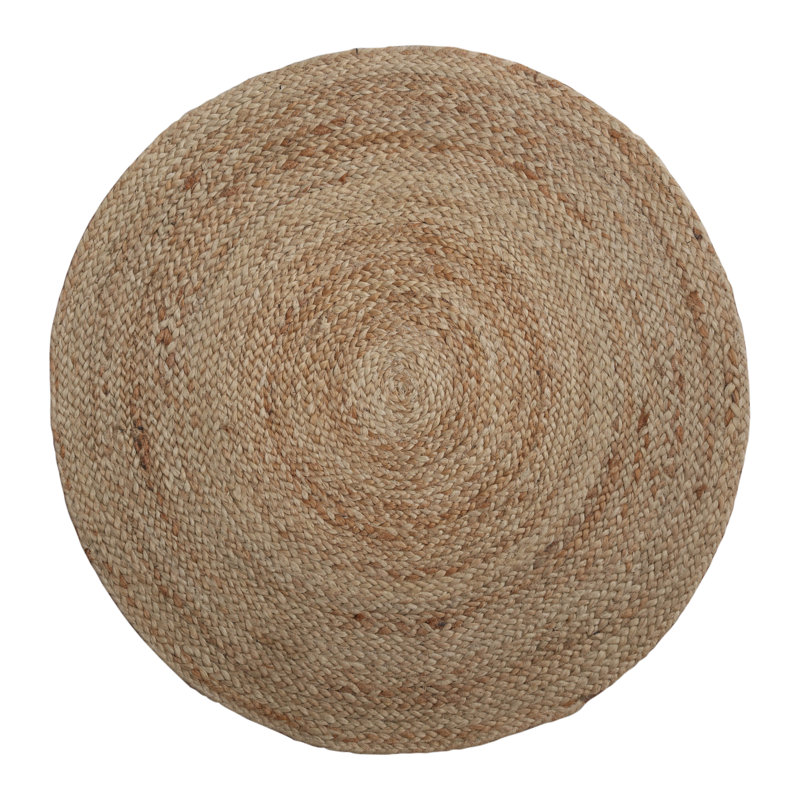 Rug & Kilim’S Modern Circle Jute Rug In Beige-Brown And Cream Tones