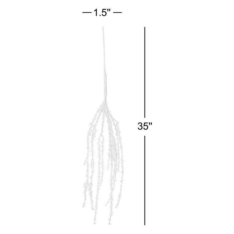 35" Artificial Hanging Ice Pick 2/Bag., Silver