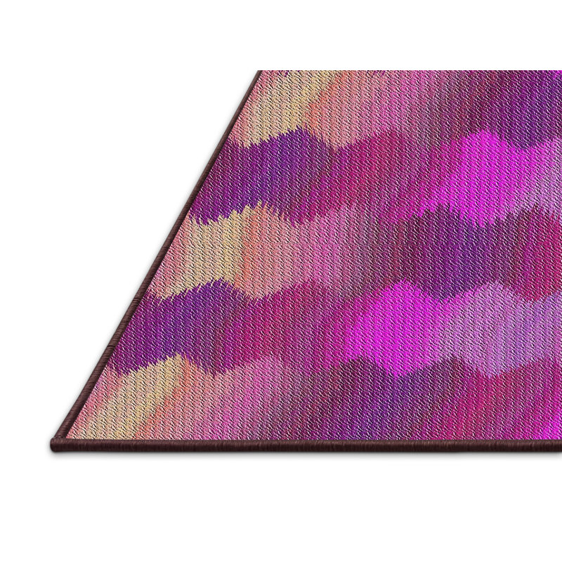 Chevron rose Tapis décoratif, Rectangle 2 pi x 5 pi