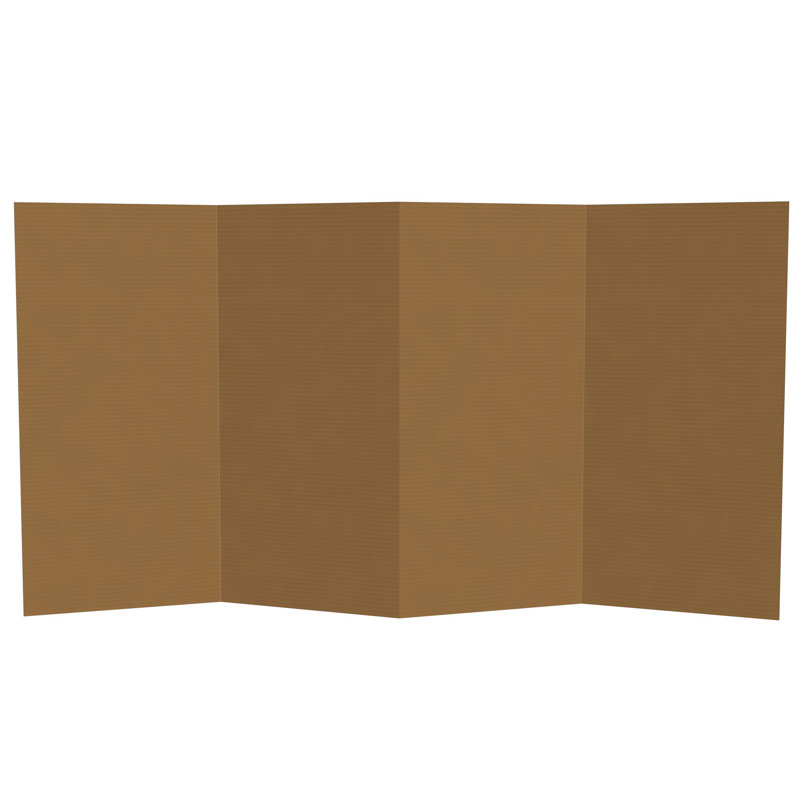 Paravent en carton Kuuda High, 4, Brun, 3 pi