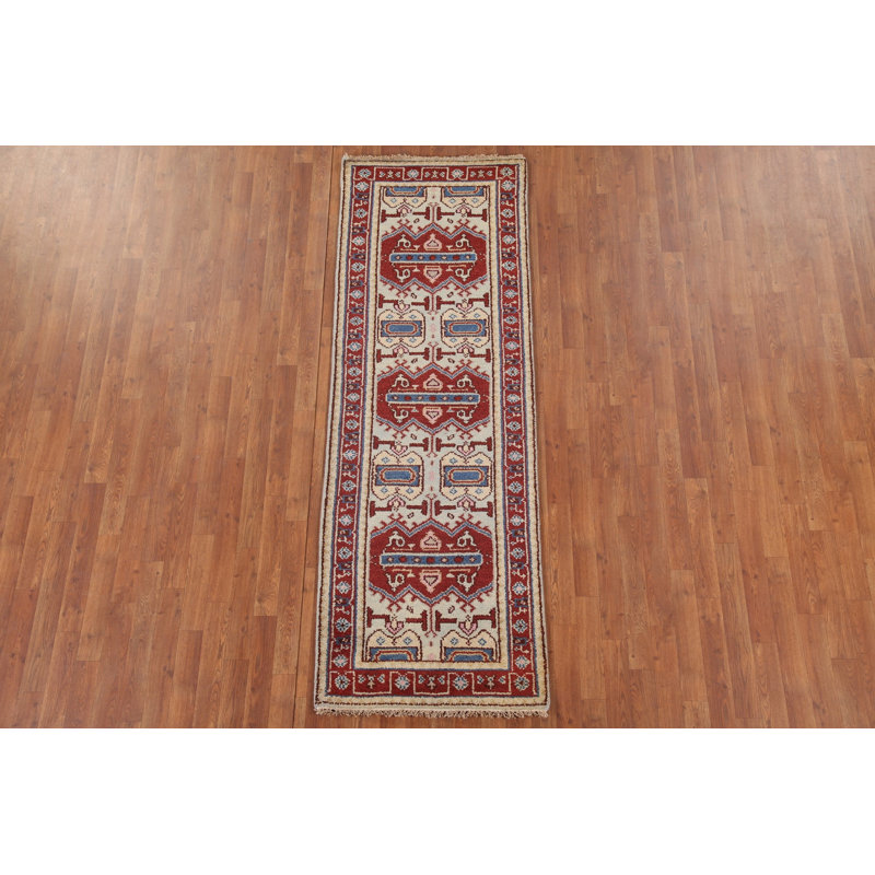 Tapis de couloir oriental en laine 3x8