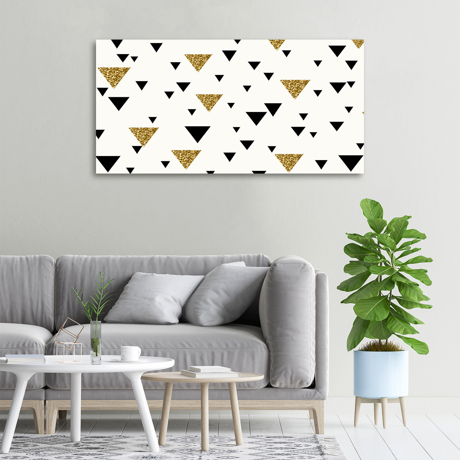 George Oliver Triangles Background - Unframed Art Prints on Canvas ...