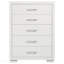Commode de chambre blanche à 5 tiroirs
