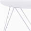 Table décorative blanche à base géométrique en métal-793365453