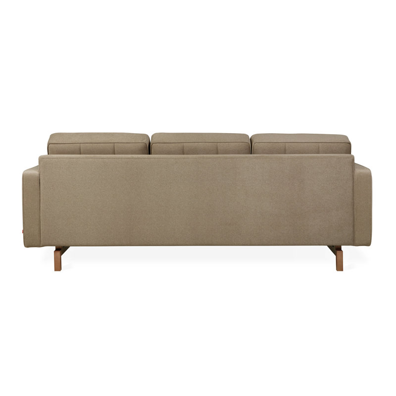 Jane 2 Sofa, Merino Mocha, Classic Walnut