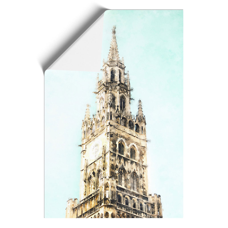 Marienplatz Town Hall In Germany - No Frame Print, 59cm H x 42cm W x 0.1cm D