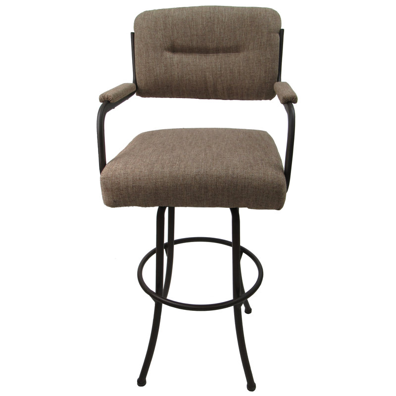 Tabouret pivotant Hildebran, Beige bassin, Beige, Tabouret de bar (siège d’une hauteur de 30 po)