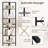 2 PCS 5-tier Corner Display Rack Corner Ladder Bookshelf w/ Sturdy Metal Frame-1725758550