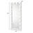 1Pc Glam Tall Lighted Mirror With Drawer Box Beveled Mirror Crystal Knob Glossy  Finish Vanity (Includes Mirror Only)