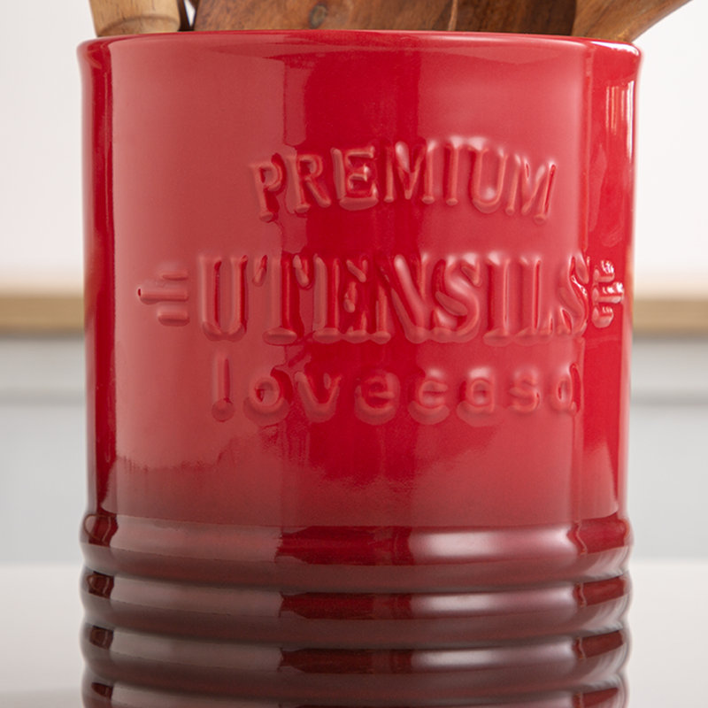 Pot à ustensiles, Rouge