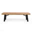 Banc d'extérieur avec panneau à lattes et cadre en bois d'acacia (ensemble de 2), naturel et gris