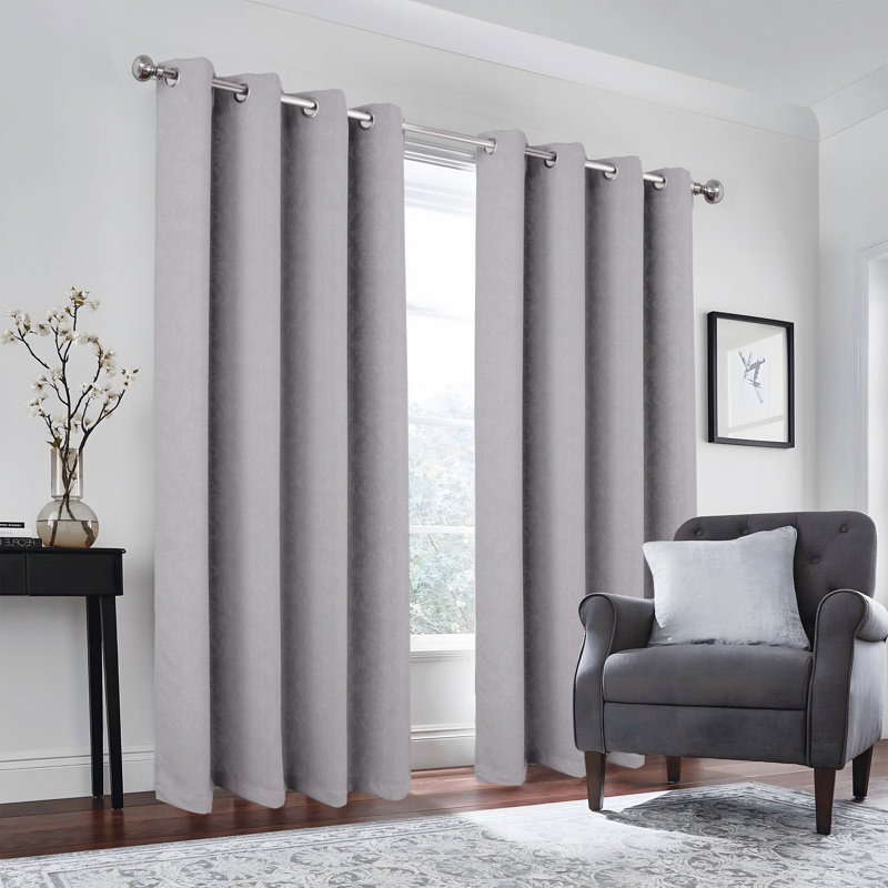 Rideau obscurcissant réversible Cressida, L 52 po x L 84 po, Gris