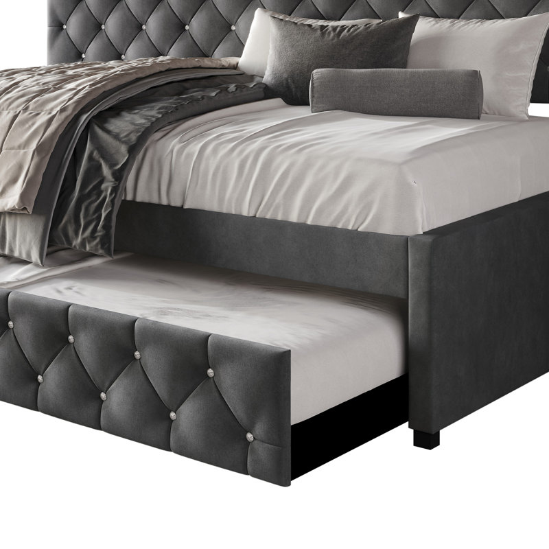 Lit de jour Darcey, Gris foncé