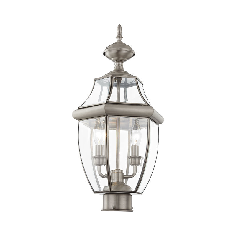 Tête de lanterne câblée 1 lumière Arelene, H 21,5 po x l 10,5 po x P 10,5 po, Nickel brossé