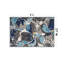 Tapis gris / argenté à poil long à motif floral Florentia-1168584415