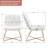 Moton Mid-Century Modern Faux Fur Upholstery Metal Legs Accent Chair