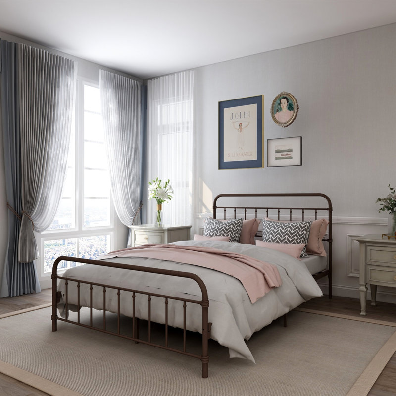 Lit en métal Colina, Grand, Brun