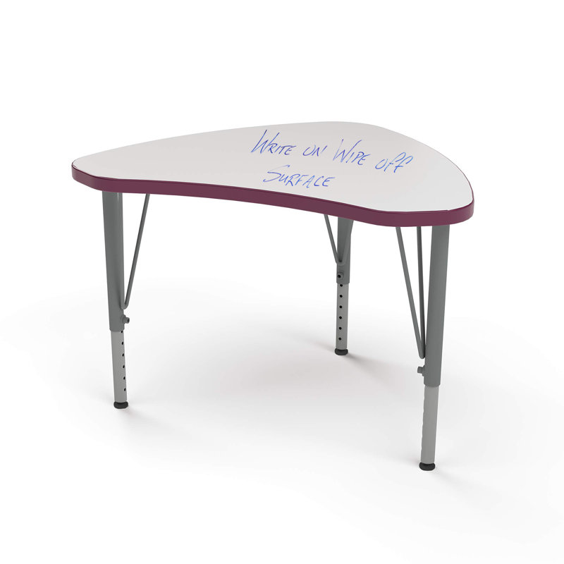 Manufactured Wood 30'' h x 29.5'' w Adjustable Collaborative Desk, Mauve