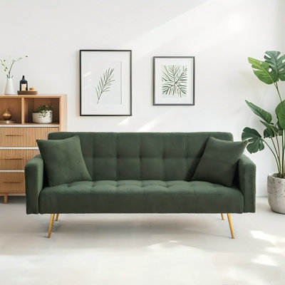 Canapé-lit 71,7 po en molleton beige