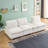 Minimalist Three-Seater Flannel Sofa With Storage And Adjustable Backrest For Living Rooms And Balconies
