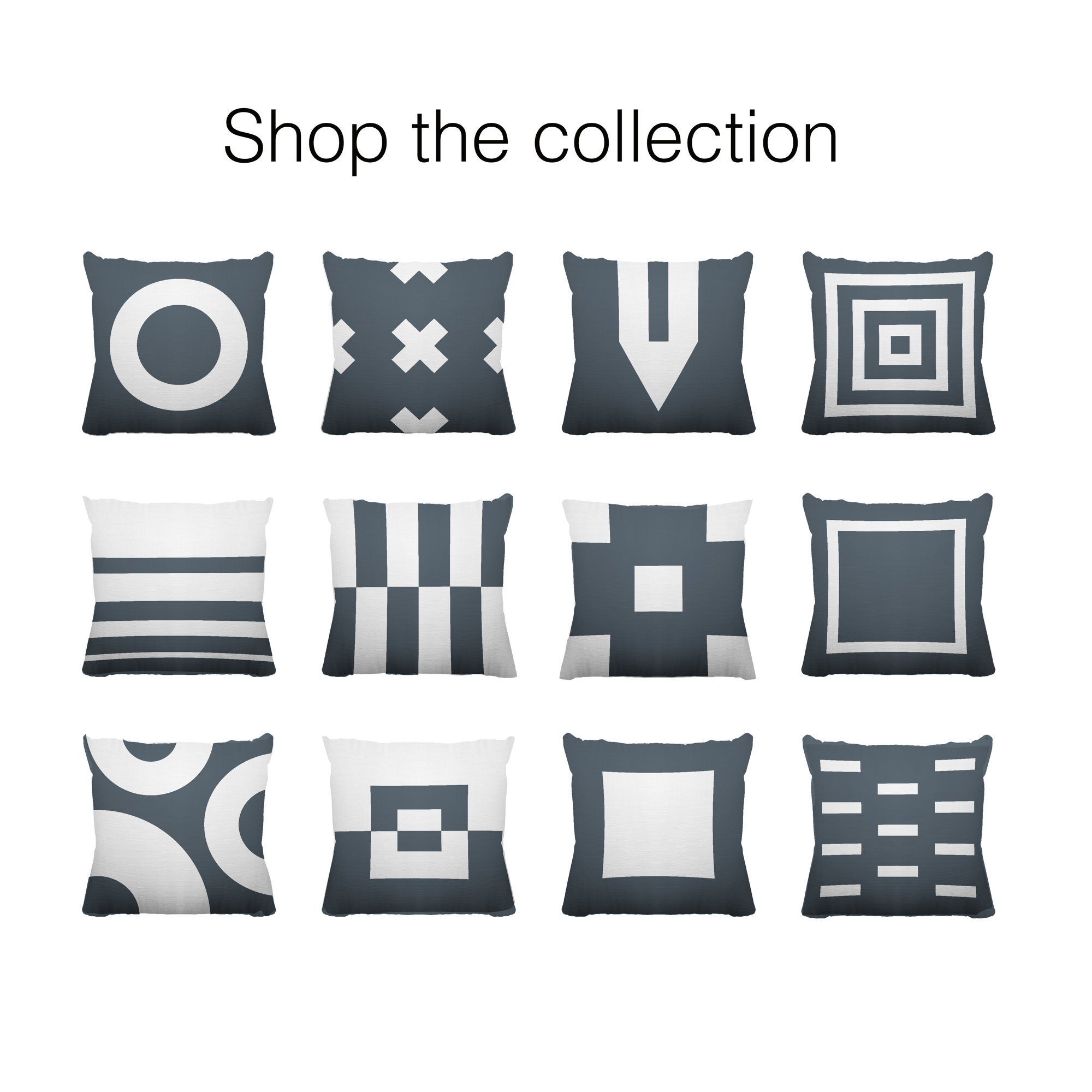 Luella Geometric Indoor/Outdoor Throw Pillow, 18W" x 18H", Gray
