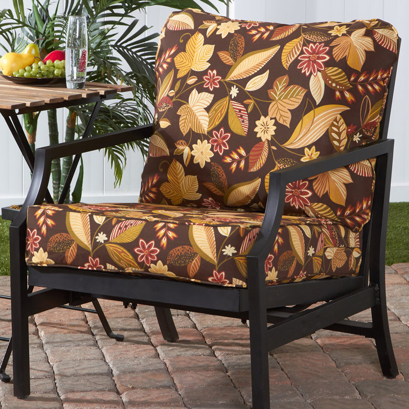 Coussin de siège pour chaise d'extérieur Lester, Fleurs forestières