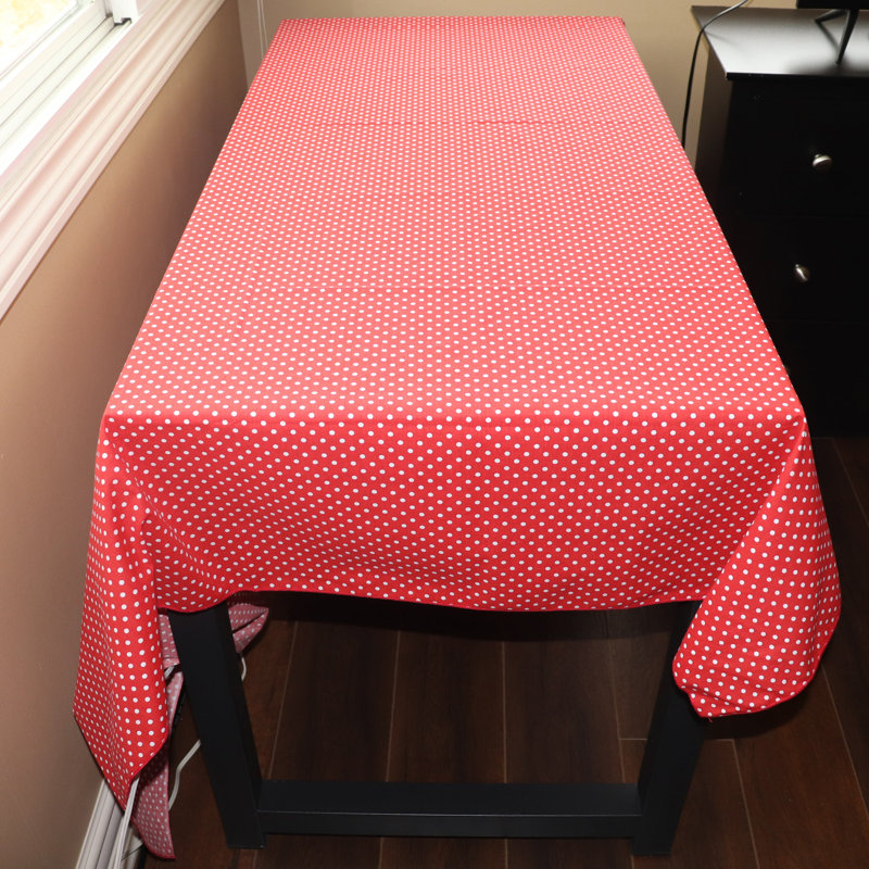 Nappes Mini Dots, Rouge / blanc, L 58 po x L 96 po