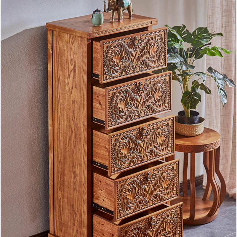 Commode d'appoint en bois massif Terralyn
